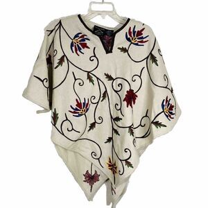 Anthony Mark Hankins wool blend aztec boho knee length ponco cape one size India